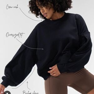 POPFLEX Black Oversized Sweatshirt